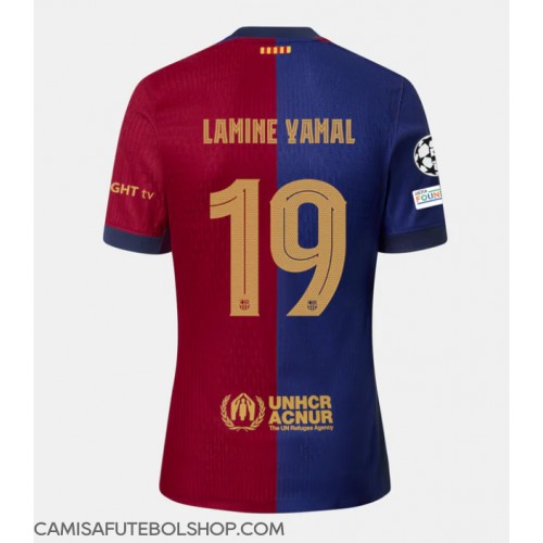 Camisa de time de futebol Barcelona Lamine Yamal #19 Replicas 1º Equipamento 2024-25 Manga Curta